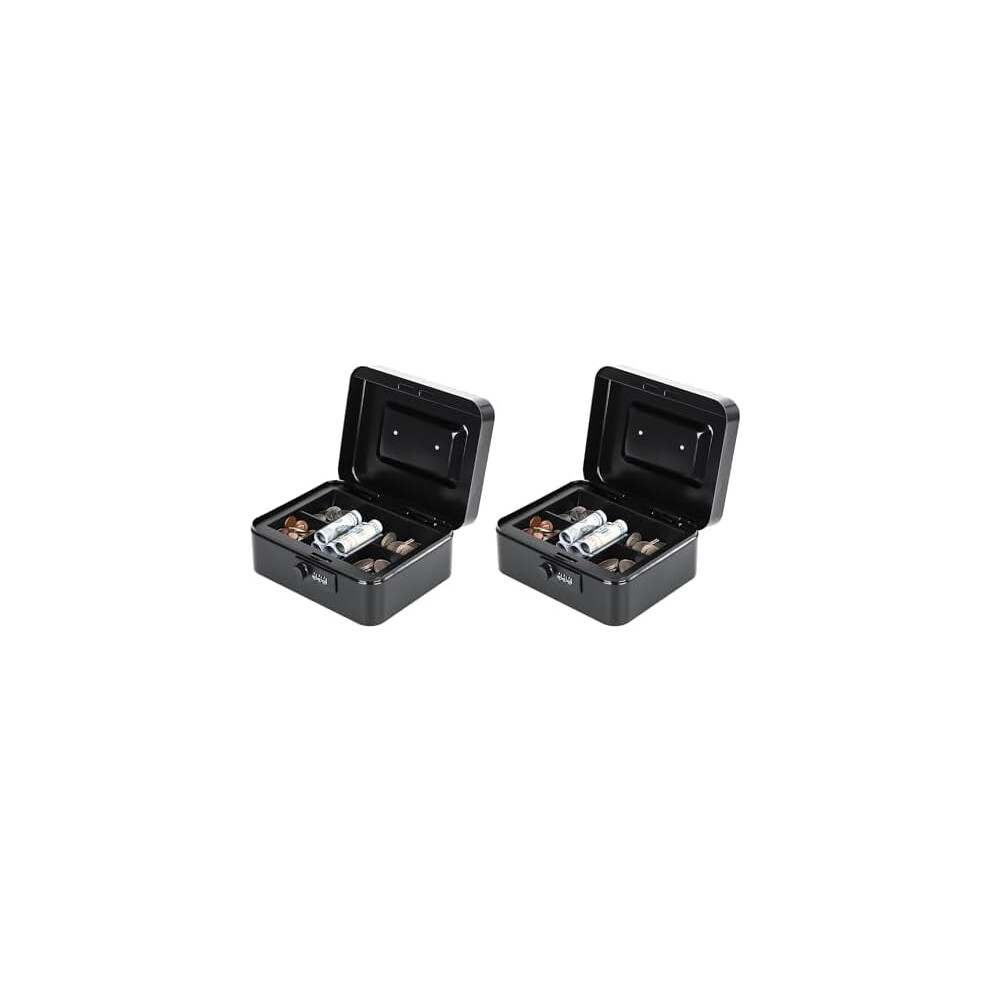 Metal Cash Box With 3-Digit Combo Lock And Removable Tray 9485826805663