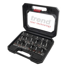 Trend 12 Piece Router Bit Starter Set, 8mm Shank, Tungsten Carbide Tipped, Stora