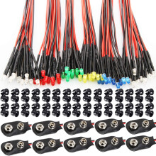 RUNCCI-YUN 60Pcs 3mm Pre Wired LED Diodes Light Ultra Bright -White Warm White Red Blue Green Yellow (10PCS X 6 Colors) + 60Pcs 3mm Plastic Holder LE