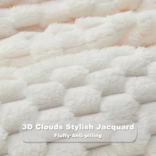 Super Soft Ivory Twin Flannel Fleece Blanket 2