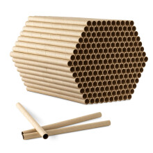 Navaris Cardboard Bee Nesting Tubes (Pack of 200) - 15cm Long x 8mm Diameter Tube for Mason Solitary Bees - For Filling Insect Hotels and Bug Houses