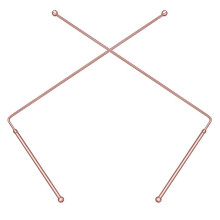 99.9% Copper Dowsing Rods - 2PCS Divining Rods - for Ghost Hunting Tools, Divining Water, Treasure, Buried Items Etc