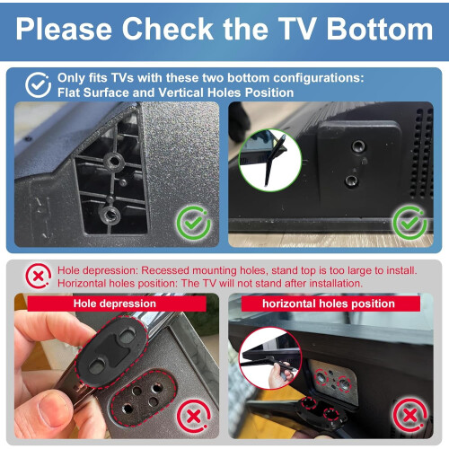 Suporte de reposição para TV compatível com TCL Roku TVs de 32 a 55 polegadas, na cor preta. 1
