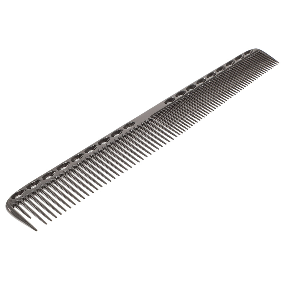 Stainless Steel Hair Comb Hair Salon Hairdressing Steel Comb Hair Cutting Metal Comb (Size L Black S909ï¼