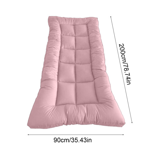Sleeping Pad Soft Fiber Single Bed Foldable Breathable 2
