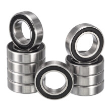 HiPicco MR126-2RS Deep Groove Ball Bearings, ID 6mm x OD 12mm x Width 4mm Miniature Bearings, Double Rubber Sealed Ball Bearing Pre-Lubricated Chrome