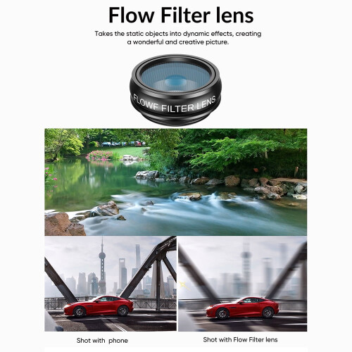 Kit de Lentes para Câmera 10 em 1: Grande Angular 0,63x, Teleobjetiva 22x, Olho de Peixe, Ultra Grande Angular 198 e Mais – Compatível com 1