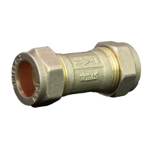 Kudos-Trading - 15mm Single Check Valve WRAS Approved Compression Fitting Non Return Valve one Way Isolation Valve DZR Prevents Backflow Durable Cons