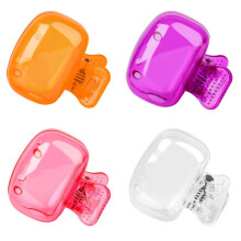 4-Pack Travel Toothbrush Head Covers – Portable Plastic Clip Protector Caps Compatible with All Standard Brushes