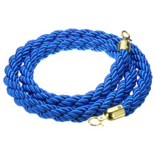 PATIKIL Stanchion Rope, 1.8m/5.9Ft Barrier Rope Twisted Post Ropes for Posts Stands Queue Divider Crowd Control of Hotel, Blue Golden