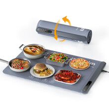 Extra Large Food Warming Tray with Adjustable Temperature Control, Electric Server Warmer Mat, Hot Plate for Buffets, Restaurants, House Parties, Par