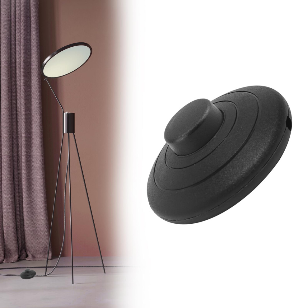 1 Pcs In-Line Floor Lamp Foot Switch Round Foot Pedal Switch For Standard Lamps 250V 2A Round Lamp Foot Push Switch Compatible With 2 Or 3 Core Flex 92584952