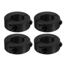 PATIKIL Bore 22mm Double Split Shaft Collar 42mm OD 15mm Thickness, 4 Pack 45#Carbon Steel Locking Collar Clamp Style with Set Screw for Machine Tool