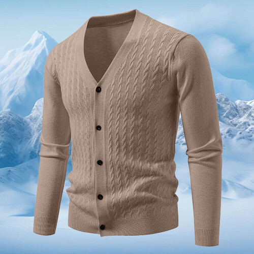 Pulls de Noël moches pour hommes, pull col V en maille jacquard 1