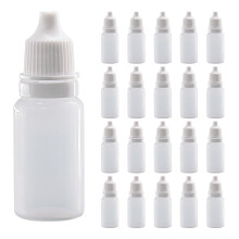 XWYDZ 20 Pcs 10ml Dropper Bottle, 10ml Bottles, Dropper Bottle - Plastic Squeezable Empty Travel Leak-Proof Refillable Liquid Containers with Cap for