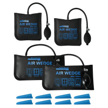 ROJUDAR 4Pack Air Wedge with 8 Plastic Wedges, Air Bags for Lifting Door Load-bearing 150Kg, Durable TPU Door Lifter for Door Window Cabinet Installa