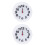 2-pack kinderwekkers met reservebatterij, klein, netstroom, wit 1
