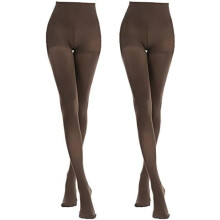 Meia-calça feminina opaca com controle na cintura, confortável e elástica, 70 denier, pacote com 2 a 6 pares.