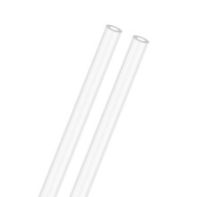 M METERXITY 2-Pack Clear Plastic Tube, 4mm[0.16"] ID x 8mm[0.31"] OD High Impact Rigid Polycarbonate Round Pipes for Water Plumbing/Lighting/Aquarium