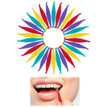 30 Pcs Dental Rubber Bands Placers, Orthodontic Elastic Placers Pull Hooks, Dental Elastic Removal Tools for Braces, Plastic Colored Ortho Hooks, Lig