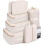 6er-Set Packwürfel, Gepäck-Organizer für Reiseaccessoires (Beige) 1
