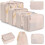 6er-Set Packwürfel, Gepäck-Organizer für Reiseaccessoires (Beige) 8