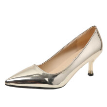 Chunky Heels Dames Hoge Hakken met Puntige Neus Effen Lak Synthetische Hoge Hakken Dames Bruidsjurk Pumps Schoenen 6(37)