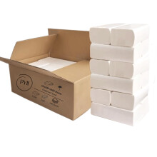 PYJI Z Fold Paper Hand Towels, 2-Ply Disposable Hand Towels, 200 Sheets x 12 Packs (2400 Total), Strong & Absorbent White Paper Towels for Dispensers