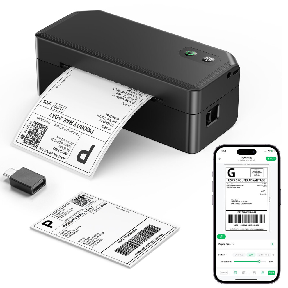 Svantto Bluetooth Thermal Label Printer 4X6, Shipping Label Printer For Royal Mail, Dpd, Ebay, Etsy, Shopify, Compatible With Ios, Android, Macos, Wi 6414823827470