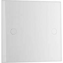 BG Electrical Single Flex Outlet Plate, Bottom Entry, Square Edge, Nexus 900 Series, White Moulded, 25A, 954