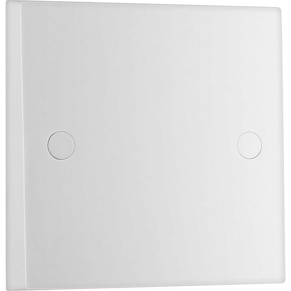 Bg Electrical Single Flex Outlet Plate, Bottom Entry, Square Edge, Nexus 900 Series, White Moulded, 25A, 954 79810548