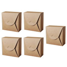 Scatole per torte e confezioni in carta kraft, supporto per cupcake, contenitori per biscotti, mini contenitori portatili, confezione regalo, 5 pezzi
