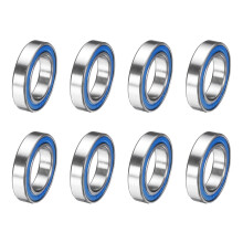 sourcing map 8 Pcs 6802-2RS Deep Groove Micro Bearing, 15x24x5mm Double Rubber Sealed Chrome Steel Small Bearings (ABEC5, Z4 Low Noise)