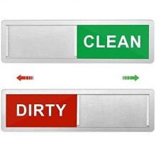 BUZIFU Dishwasher Sign Dishwasher Magnet Clean Dirty Sign Sliding Indicator Sign Non-scratching Magnet And Adhesive Stickers for All Dishwashers, Rem