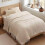 Twin Comforter Set Beige Tufted Boho 5-Pc 1