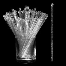 100 Kunststoff-Rührstäbchen mit Kugelverschluss, 17,8 cm (7 Zoll)