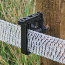Doblit Tape Insulator & Rope Combi Clip Electric Fence Insulator | Screw-In Wood Screw for Timber Posts | Poly Tape up to 40mm, Poly Wire and Rope up