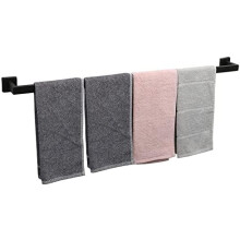 Portasciugamani da bagno nero resistente – Base quadrata, 91 cm (36"), barra portasciugamani a parete in acciaio inox SUS304, compatibile con