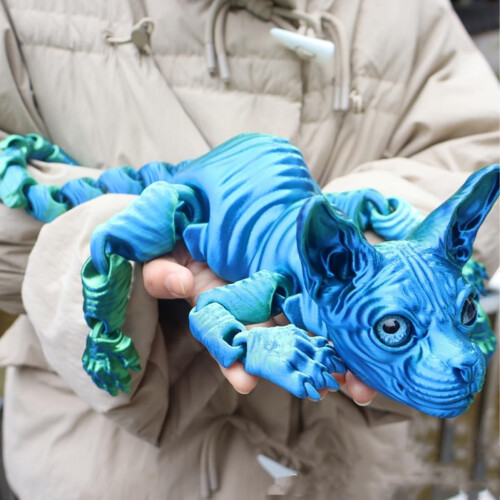 3D-Wächterkatzenfigur, flexibel und beweglich, 1 Stück