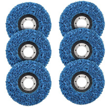BURNTOP 6PCS Strip Discs Stripping Wheel 100mm 4inch Durable Poly Paint Removal Disc For Angle Grinder Clean and Remove Paint Coating Rust Welds Oxid