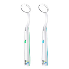 ARSUK Dental Mirror with Light Anti-Fog, Teeth Inspection Dentist LED Mirror, Mouth Oral Care, 5.90 inches (15cm) Blue & Green Pack of 2