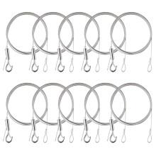 Hwtcjx 10 PCS Picture Hanging Wire Rope, Picture Hanging Chain, Mirror Chain, Stainless Steel Wire Rope, Cable Suspension Kit, Hold Up to 20kg, for L