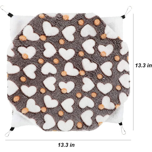 Small Pet Hammock Bed Coffee Color 2pcs 2