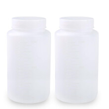 LEPEVNEY 1000ml/34oz Plastic Bottles Lab Chemical Reagent Bottle - Wide Mouth, Secure Sample Sealing, Liquid Storage Container 2 Pcs