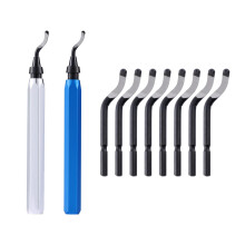 2 Pcs Deburring Tool +10 Pcs BS1010 High Speed Steel Blades for Metal Resin PVC Pipes Copper Plastic 3D Printed Edges, Plumbing 3D Printing Burr Remo