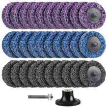 Shineboc 30pcs Grinding Discs 50mm Paint Stripping discs 2 Inch Sanding Discs for Drill Rust Removal Disc for Metal Steel Grinding Polishing(Purple/B