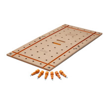 BORA Centipede Folding T-Track Table Top Centipede Work Stand Saw Horses 24" x 48", Wood Top with 20mm Dog Holes + 6 Quick-Twist Locks for a Portable