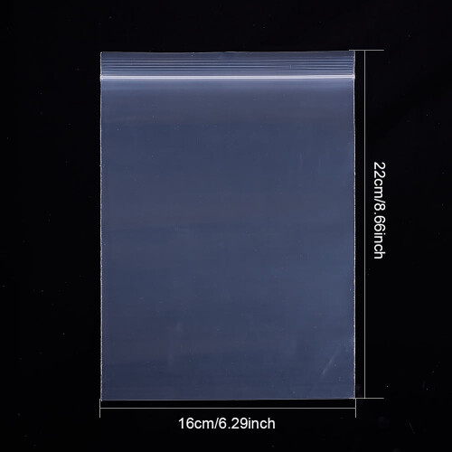 Sacos transparentes com fecho hermético, 6,3 x 8,7 polegadas, pacote com 3 mil. 1