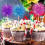 100 τεμάχια διακοσμητικά για cupcakes πυροτεχνημάτων από αλουμινόχαρτο – Ροζ, Μωβ, 2