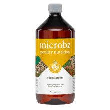 MICROBZ POULTRY NUTRITION | 1 Litre | Liquid Beneficial Microbes for Chickens & Poultry to Supports Digestive Health, Immunity & Egg Production - Up